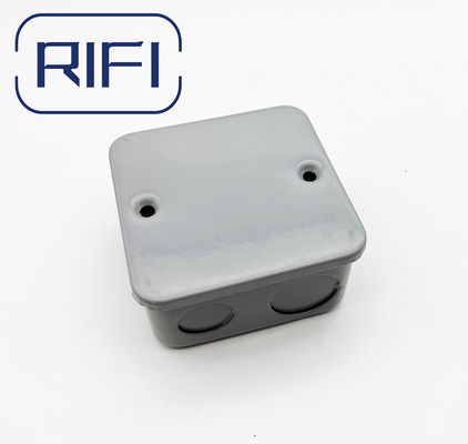 BS Standard 40mm 50mm Depth 1 Gang Metal Clad With  Knockout 25mm With Blank Plate