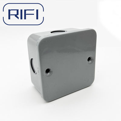 1-Gang 2 Gang Switched Socket  Outlet  Metal Clad In Grey Painted Surface Finish