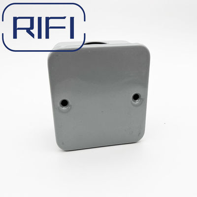 1-Gang 2 Gang Switched Socket  Outlet  Metal Clad In Grey Painted Surface Finish