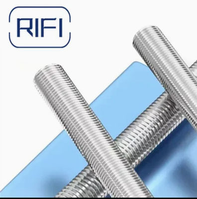 Rifi Custom Length DIN 976 Stud Bolts A2/A4 Finish Metric Threaded Steel Rod With Black Zinc Finish