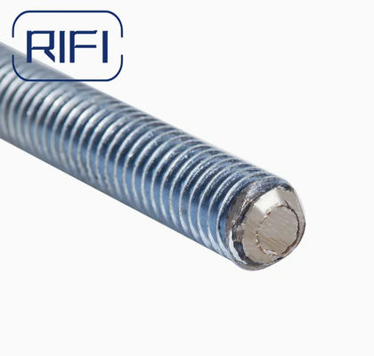 Rifi Custom Length DIN 976 Stud Bolts A2/A4 Finish Metric Threaded Steel Rod With Black Zinc Finish