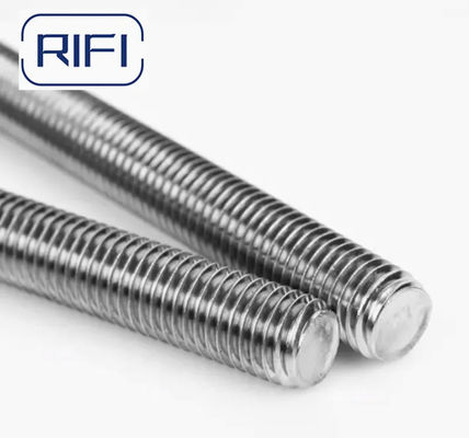 Rifi Custom Length DIN 976 Stud Bolts A2/A4 Finish Metric Threaded Steel Rod With Black Zinc Finish