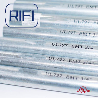 UL Listed 3/4" EMT Conduit And EMT Conduit Fittings For Electrical Wire Pulling