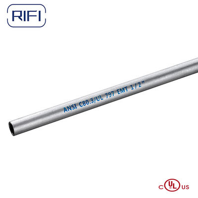 Galvanized EMT Cable Conduit With UL Standard Electrical Metallic Tubing