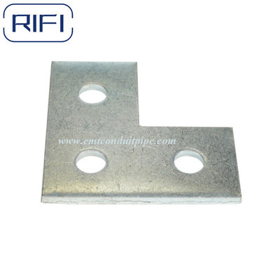 L Type Channel Plate 3 Hole Unistrut Channel Fittings Galvanized Steel