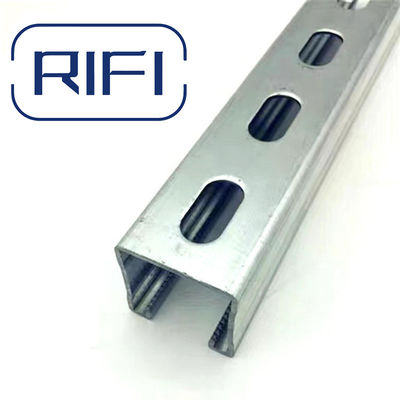 Hot Dip Galvanization Carbon Steel Strut Channel 10 Feet Length With Slot Holes