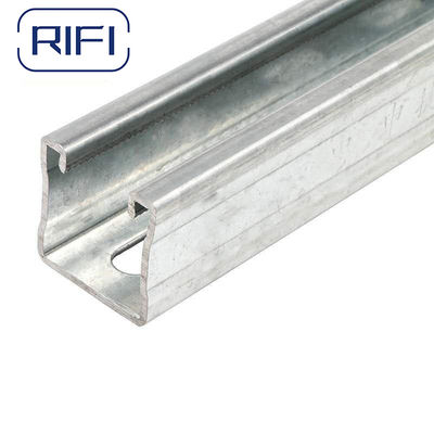 Hot Dip Galvanization Carbon Steel Strut Channel 10 Feet Length With Slot Holes