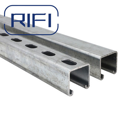 Hot Dip Galvanization Carbon Steel Strut Channel 10 Feet Length With Slot Holes