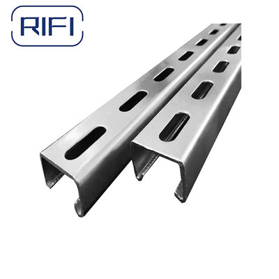 Hot Dip Galvanization Carbon Steel Strut Channel 10 Feet Length With Slot Holes