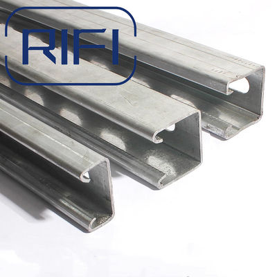 Hot Dip Galvanization Carbon Steel Strut Channel 10 Feet Length With Slot Holes
