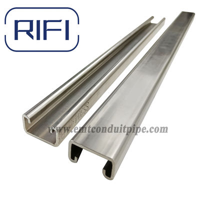 304 Or 316 Stainless Steel Strut Channel And Fittings For 10 Feet Length In Industrial Environments