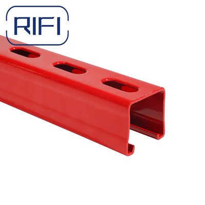 RIFI 1 5 8 Deep Metal Strut Channel Red Color Expoxy Coated