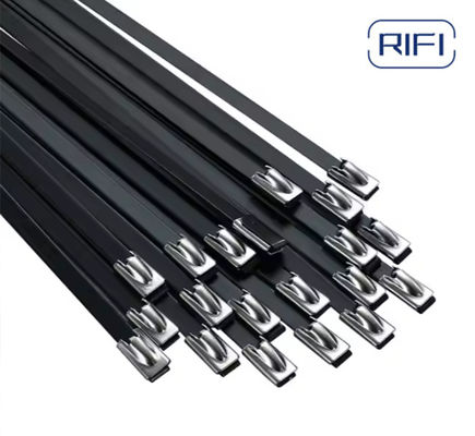 4.6*200mm Stainless Steel Cable Ties black or silver 304 Metal Cable Tie