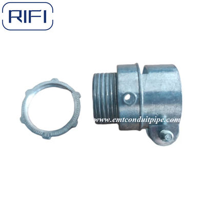 Galvanized Steel Flexible Conduit Fittings Squeeze Connector Straight And 90 Degree