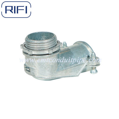 Galvanized Steel Flexible Conduit Fittings Squeeze Connector Straight And 90 Degree
