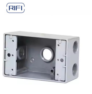 Two Gang Deep Box With 5/7 Holes Weatherproof Outlets Box Outdoorelectrical Box