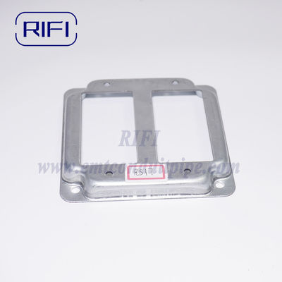 4" Square Metallic Surface Cover 2 Duplex Receptacle
