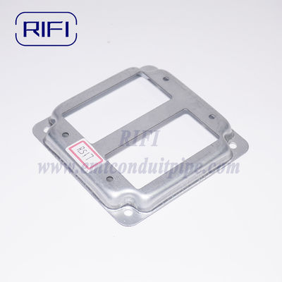 4" Square Metallic Surface Cover 2 Duplex Receptacle