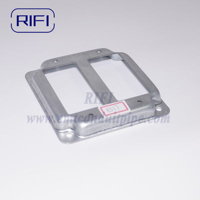 4" Square Metallic Surface Cover 2 Duplex Receptacle