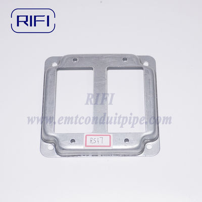 4" Square Metallic Surface Cover 2 Duplex Receptacle