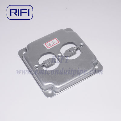 4'' Surface Mount Raised Junction Box Cover RS Cover  With One Duplex Flush Receptacle RS12