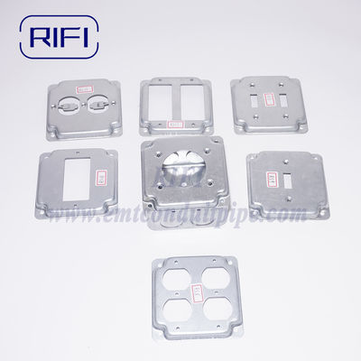 4'' Surface Mount Raised Junction Box Cover RS Cover  With One Duplex Flush Receptacle RS12