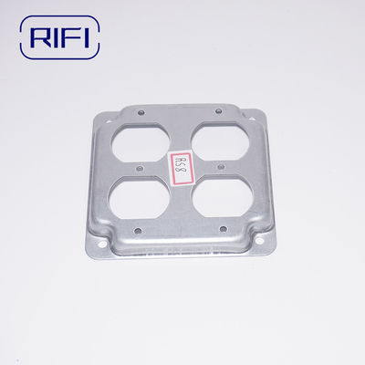 4" x 4" Raised Steel Box Cover RS8 Surface Mount Cover for Two Duplex Receptacles