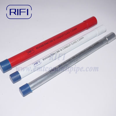 Red  Color Coated  25mm BS4568 / BSEN 61386 Class 3 GI Metal Cable Conduit