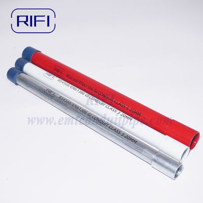 Red / White /orange PVC Coated BS4568 GI Electrical Conduits With 1.2mm-1.6mm Thickenss