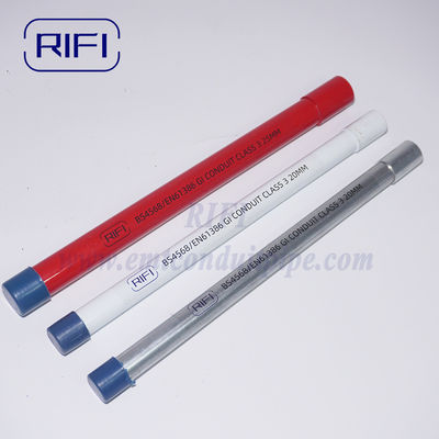 Red / White /orange PVC Coated BS4568 GI Electrical Conduits With 1.2mm-1.6mm Thickenss