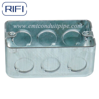 ISO Steel Metal Handy Box Silver Color With Raised Ground Screw 4"x2"x1-7/8"