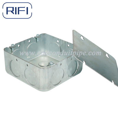 Galvanized Steel 4"x4"x1-1/2" Square Steel Electrical Box With Screw
