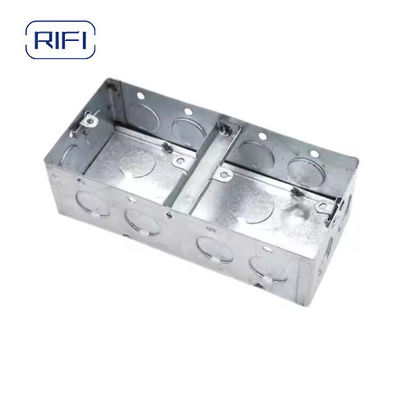 Rifi European Metal Install Box Wall Switch 1+1 Electrical 2 Gang Metal Smart Home Socket Case Iron Wall Box Enclosure
