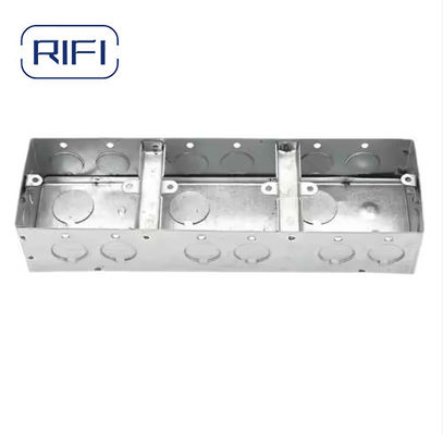 Rifi European Metal Install Box Wall Switch 1+1 Electrical 2 Gang Metal Smart Home Socket Case Iron Wall Box Enclosure
