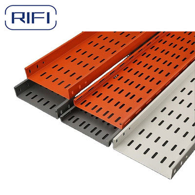 Powder Coated Cable Tray System Galvanized Steel Perforated Cable Tray