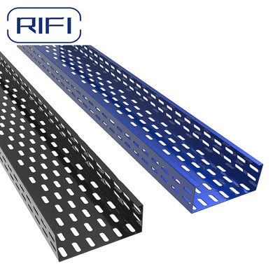 Powder Coated Cable Tray System Galvanized Steel Perforated Cable Tray