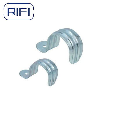 Galvanized Steel EMT Conduit Strap 2 Hole Saddle Clamp for Wall Application 1/2"-4" Size Range