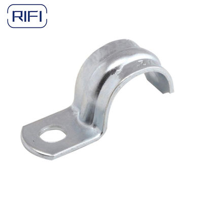 Galvanized Steel Saddle Clamp One Hole EMT Conduit Strap 1/2"-4" for Wall Application with 50000 Production Capacity
