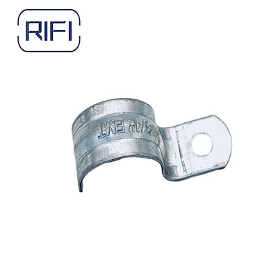Galvanized Steel Saddle Clamp One Hole EMT Conduit Strap 1/2"-4" for Wall Application with 50000 Production Capacity