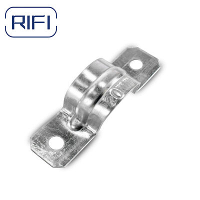 Galvanized Steel EMT Conduit Strap Two-Hole Strap for Wall Application 16mm-50mm