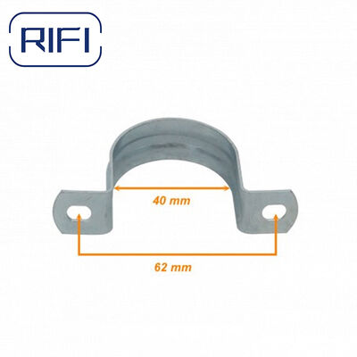 Galvanized Steel EMT Conduit Strap Two-Hole Strap for Wall Application 16mm-50mm