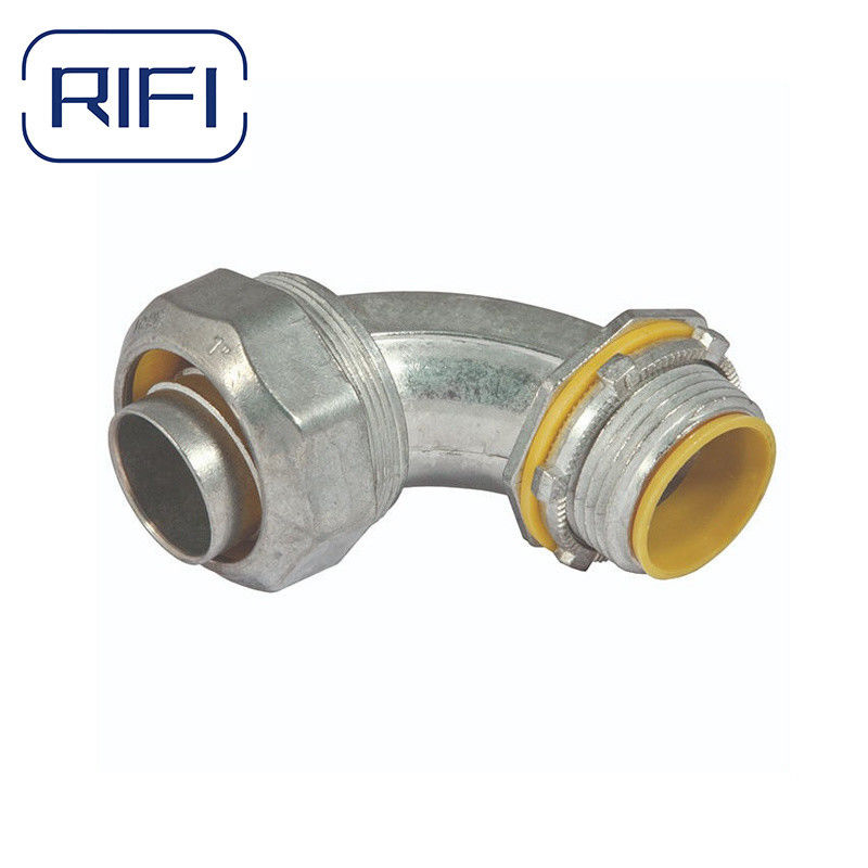 Zinc Die Cast Liquid Tight Electrical Conduit Waterproof Angle 90 Degree Connector