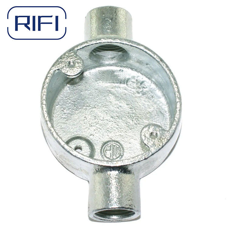 20mm Through Way Circular Junction Box For Surface Mounting BS4568 Standard