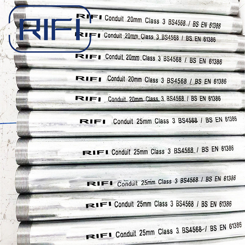 25mm Gi Electrical Conduit Pipe Rigid Metal Conduit With Gi Conduit Coupler