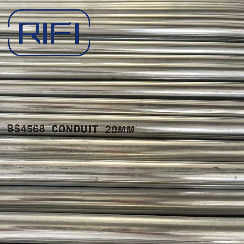 BS4568 25mm 32mm Threaded EMT Pipe Class 4 GI Conduit With 3.75 Meter Per Length