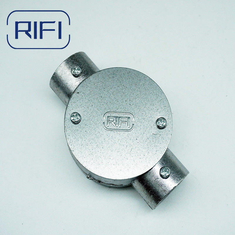 1/2" Aluminum Die Cast Electrical EMT Conduit Box Circular Junction Box 2 Through Way