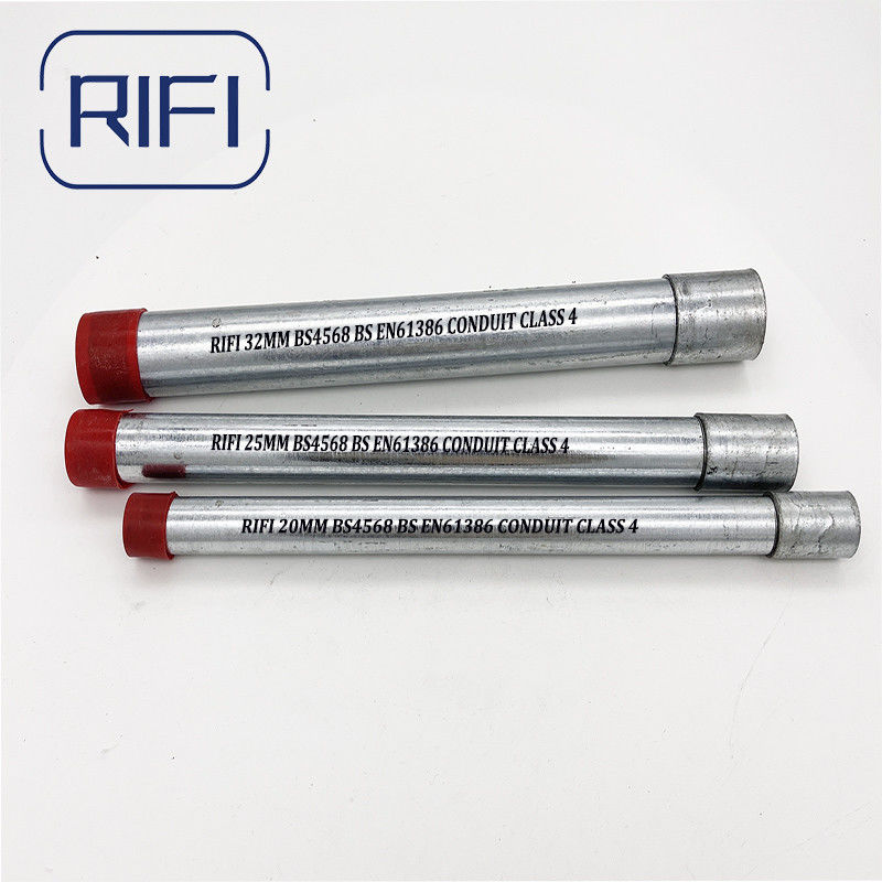 BSEN 61386 25mm Class 4 Rigid Heavy Duty Galvanized Steel Conduit Tube