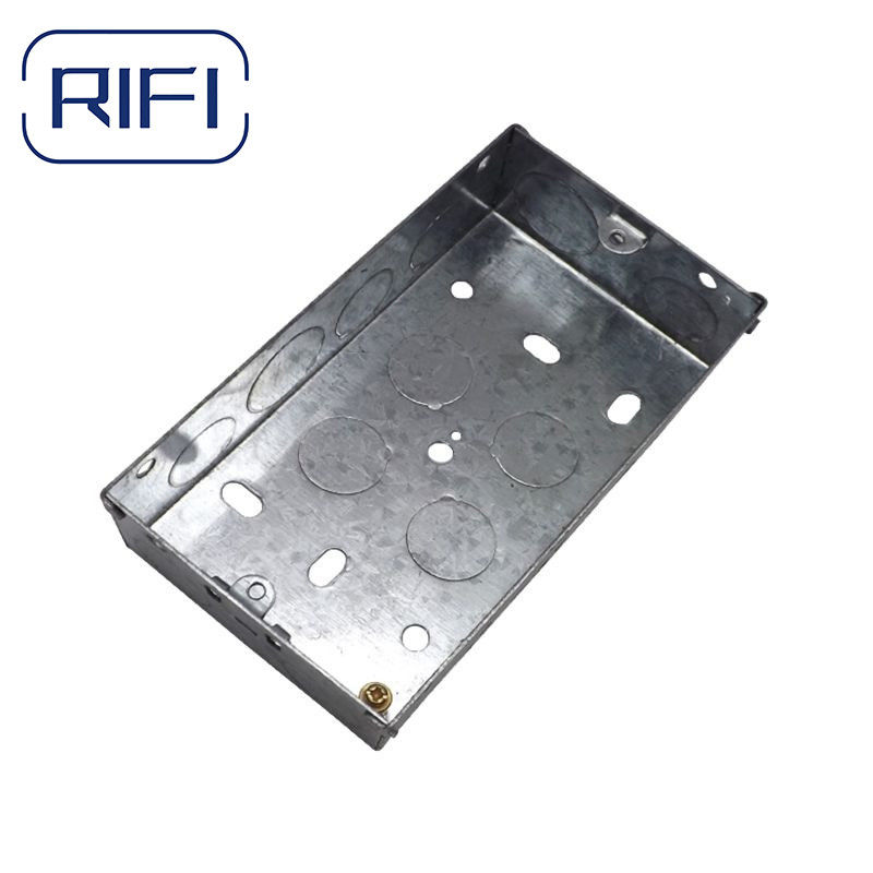 GI Metal Conduit Cable Switch Boxes With Galvanized Finish 2 Gang 3x6 35mm Deep