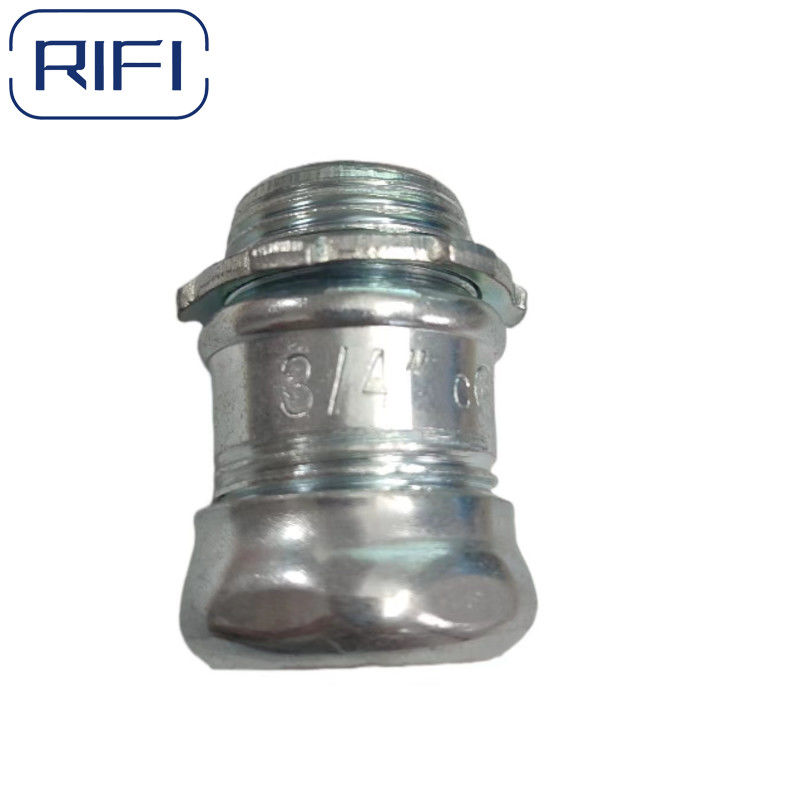 Electrical Metallic Tubing EMT Steel Compression Type Connector Electro-galvanized