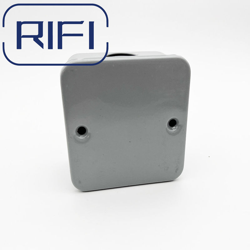1-Gang 2 Gang Switched Socket  Outlet  Metal Clad In Grey Painted Surface Finish